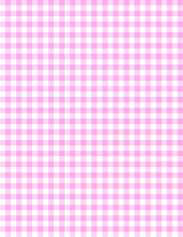 Gingham white/bubblegum pink