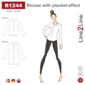 Line2Line B1244 Bluse med stolpe effekt