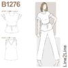 Line2Line B1276 Bluse med ærmeflæse og bindebånd