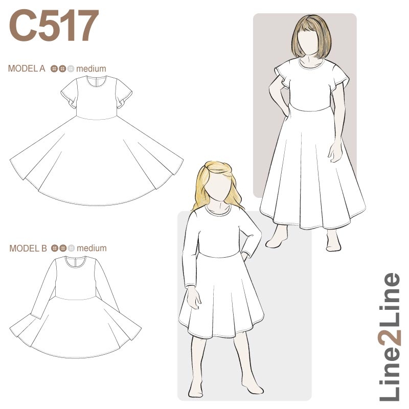 Line2Line B1273 Figursyet skjorte med vandrette rynker