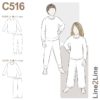 Line2Line C 516 Natsæt med eller uten ribkanter