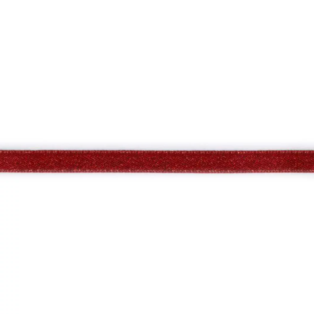 Dekorasjonsbånd sateng, 6mm, rødt