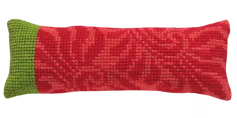 Avlang nålepute "Henna", rød/grønn