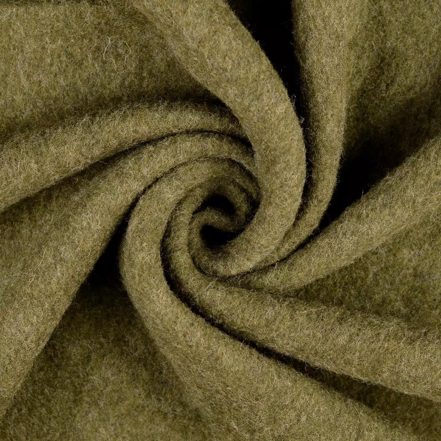 Ullfleece 100%, olivengrønn