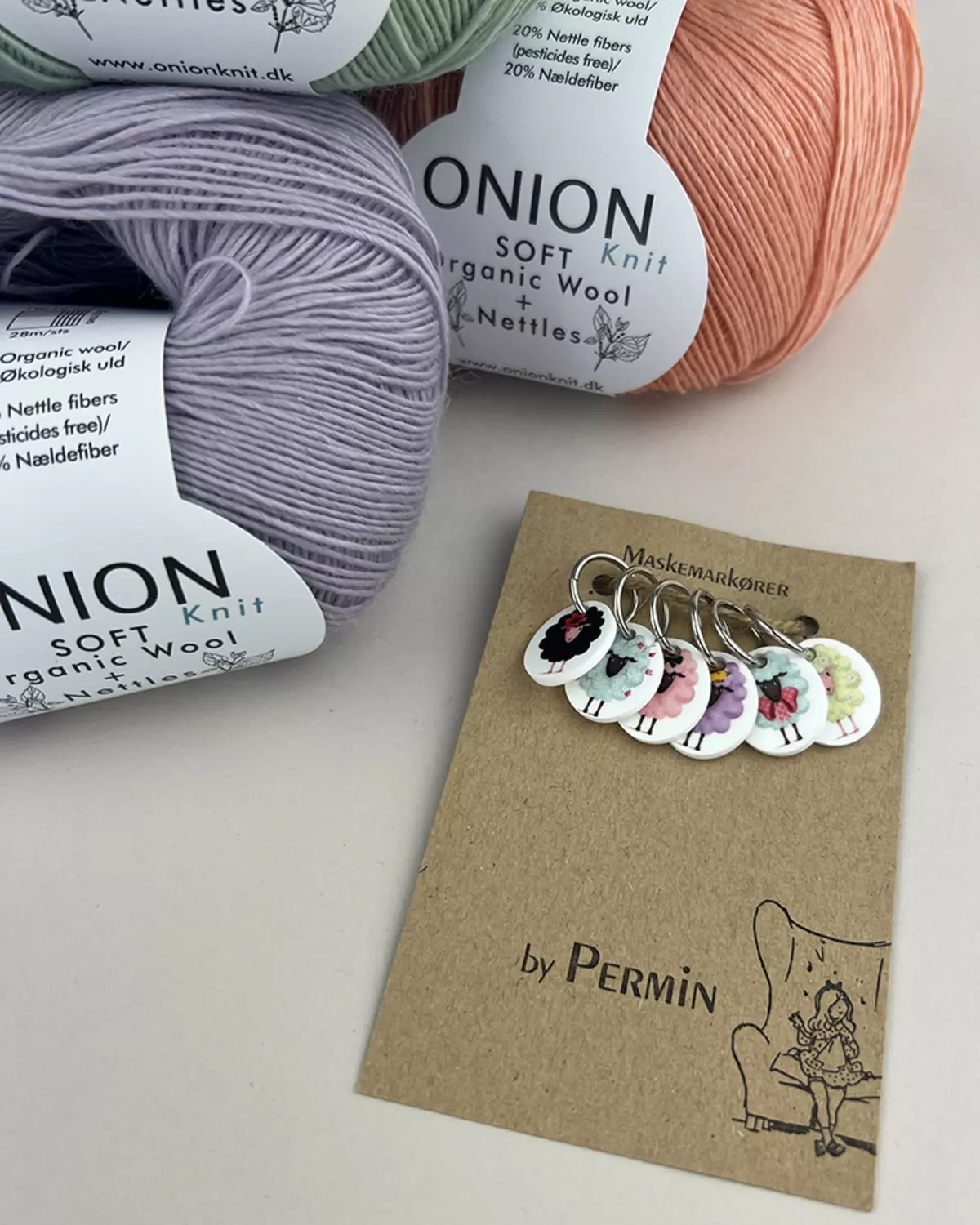 Maskemarkører 6stk, sauemotiv