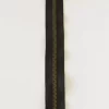 Glidelås 50cm delbar messing svart