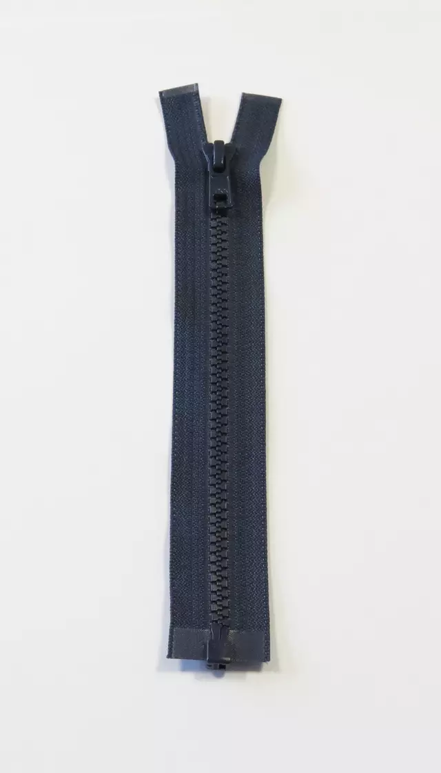 Glidelås 50cm delbar vislon marineblå