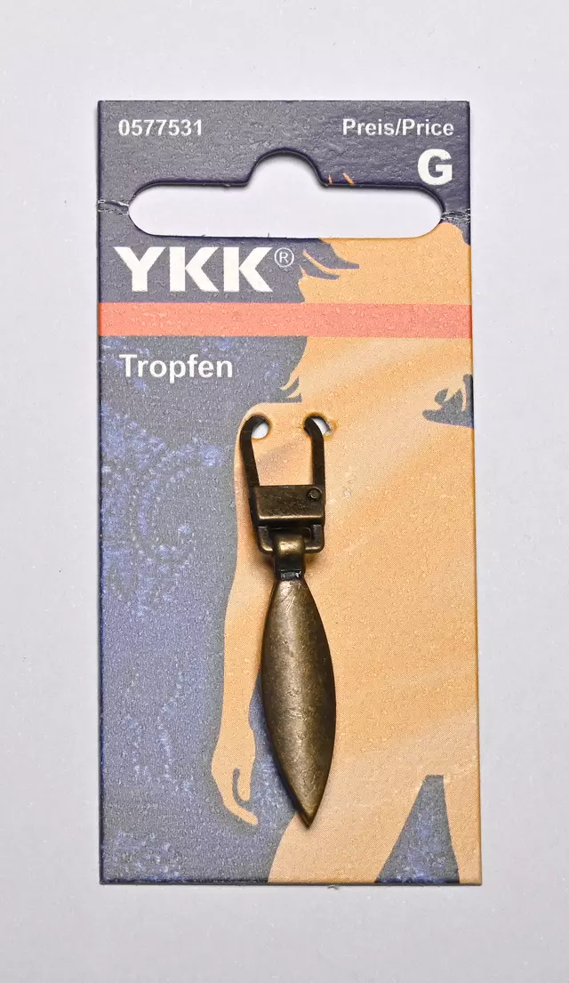 Glidelåsanheng messing