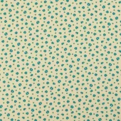 Babycord blomster, dark mint