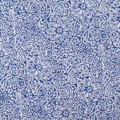 Bomullspoplin, blå paisley