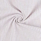 Lin- og bomullsmiks, beigestripete