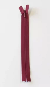 Glidelås 60cm fast usynlig, bourdeaux