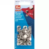Prym trykknapper "Anorakk", 12mm sølv