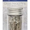Knappenåler med glasshode, Hobby Gift Create