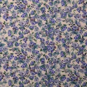Bomullspoplin med blomsterprint