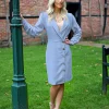 Linen fabric Unicolour Baby Blue