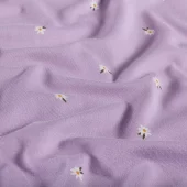 Jersey fabric printed Flowers Lila