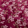 Jersey fabric printed Flowers Wine Red