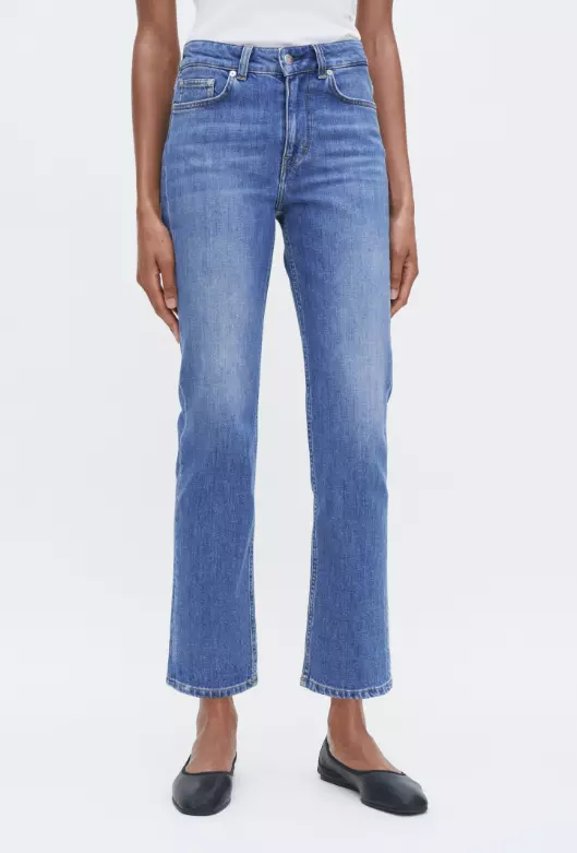 Stella Jeans Cropped Mid Blue Wash
