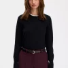 Merino R-Neck Sweater : Black