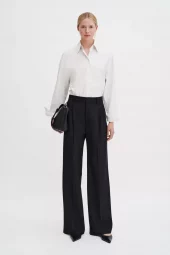 Darcey Wool Trousers : Black