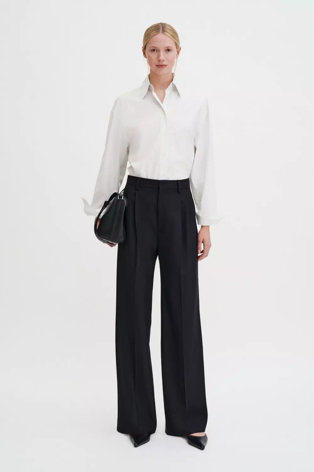 Darcey Wool Trousers : Black