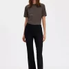 Flared Jersey Trousers : Black