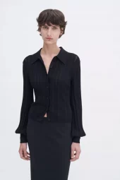Braid Knit Cardigan : Black