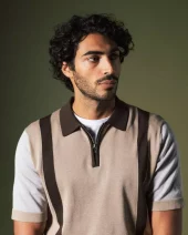 MMG Justin Zip SS Knit Polo