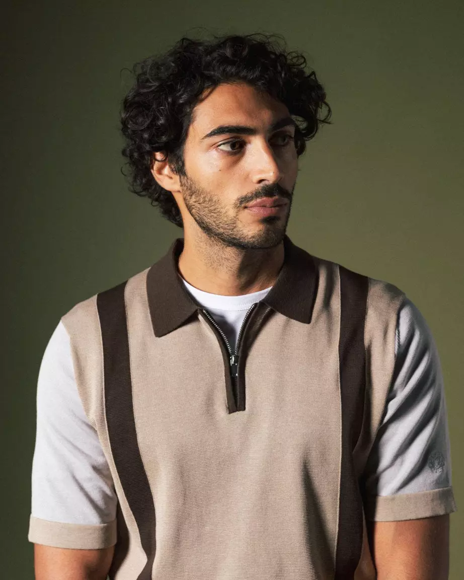 MMGJustin Zip SS Knit Polo