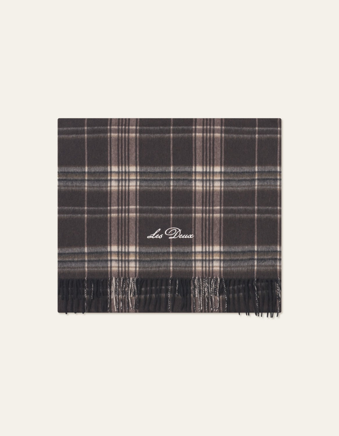 Les Deux Check Wool Scarf