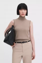 Turtleneck Vest : Sandstone
