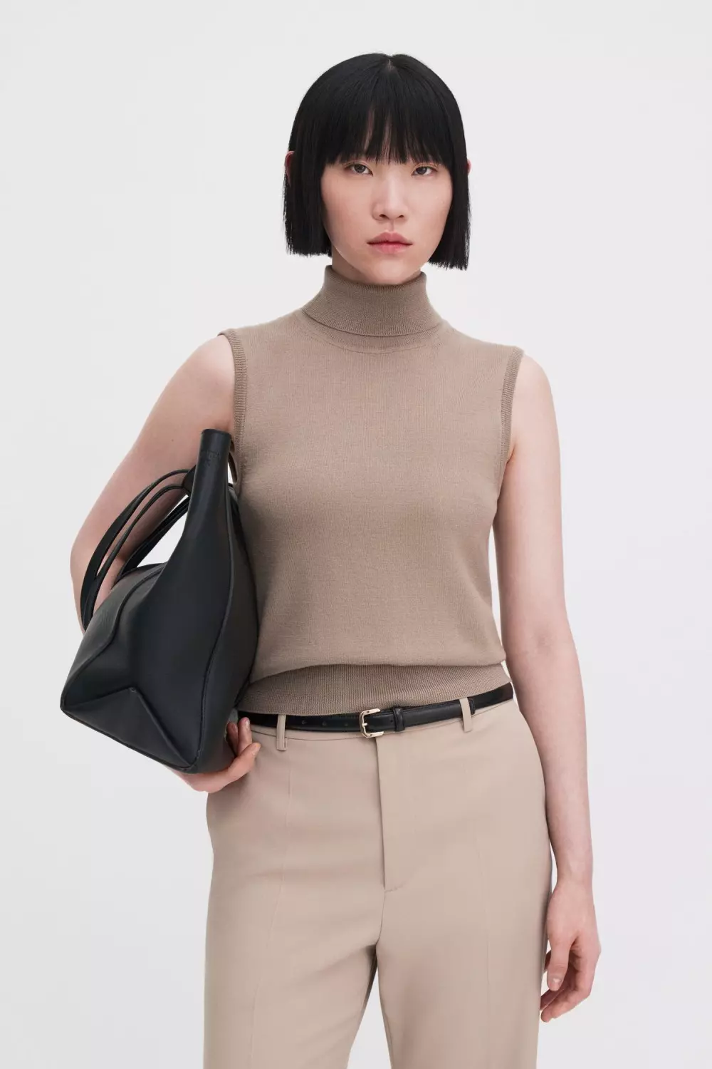 Turtleneck Vest : Sandstone