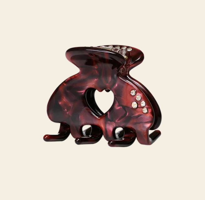 Cerys Small Hairclaw Maroon