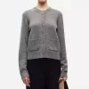 Saelif Short Cardigan : Dark Grey Mel.