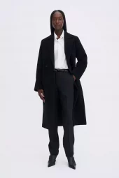 Charlotte Wool Belted Coat : Black
