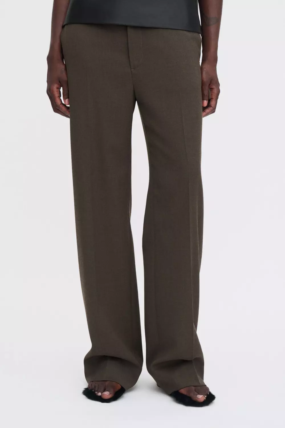 Hutton Wool Blend Trousers Col: Walnut Brown
