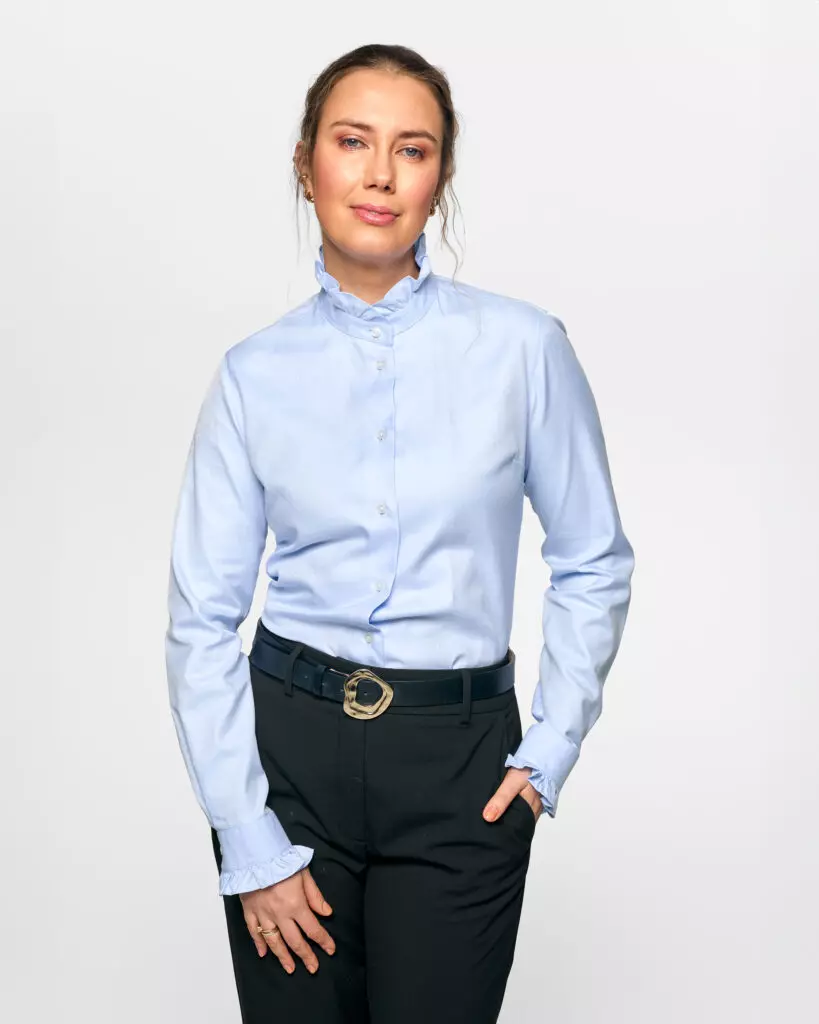 Juliette Herringbone Sky Blue