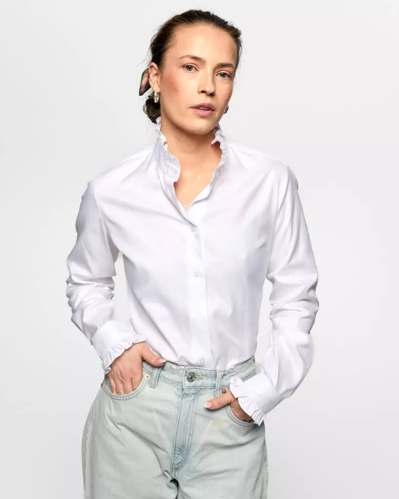 Juliette Herringbone White