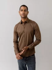 MMG Marco Jersey Shirt Col: Chocolate Brown