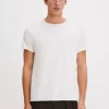 Roll Neck Tee: White