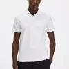 Stretch Cotton Polo T-Shirt: White