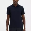 Stretch Cotton Polo T-Shirt: Navy