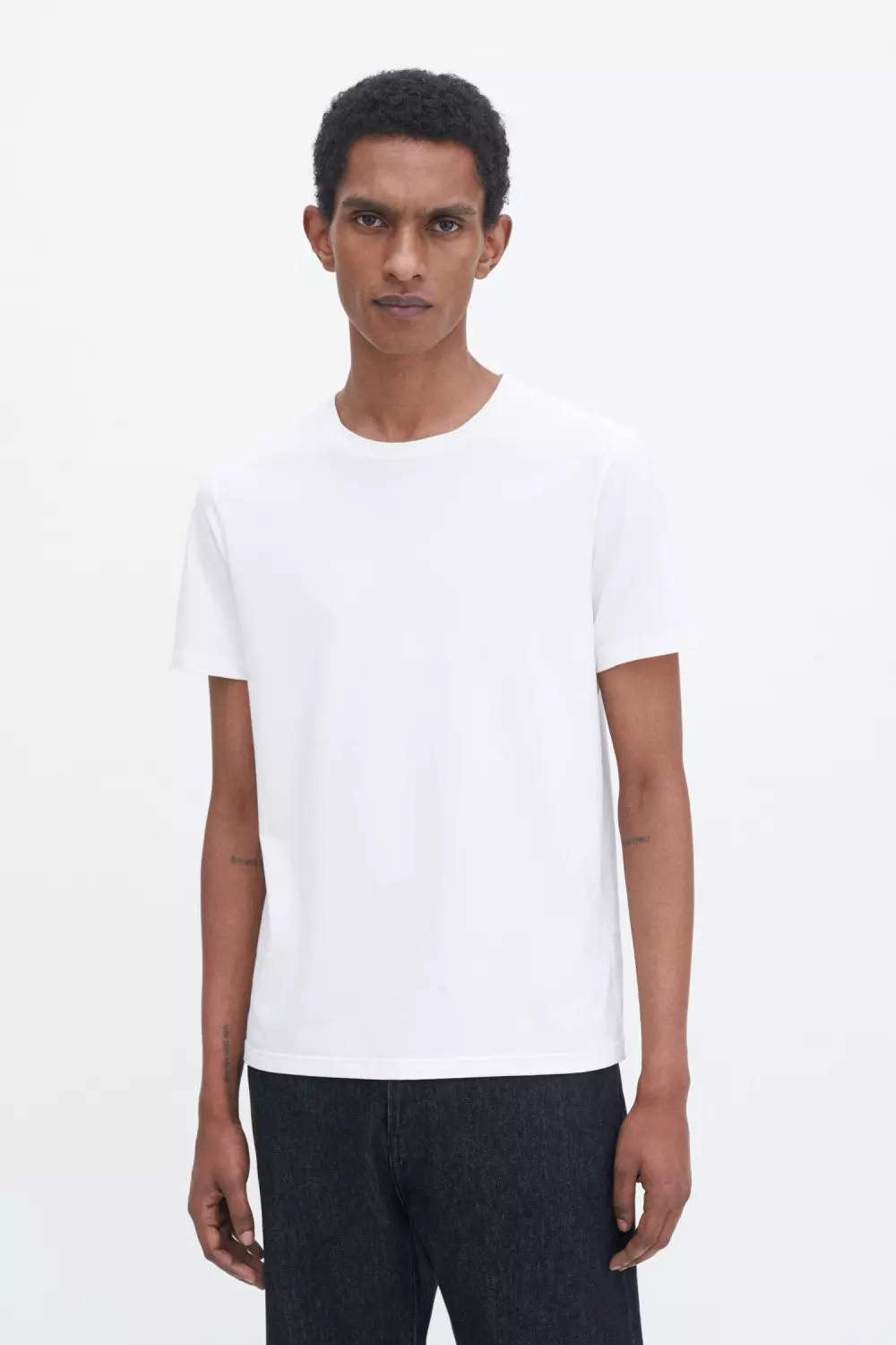Stretch Cotton Tee: White
