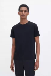 Stretch Cotton Tee: Black