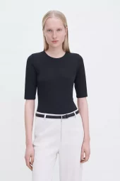 Cotton Stretch Elbow Sleeve: Black