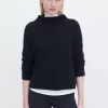 Mika Yak Funnelneck Sweater: Black