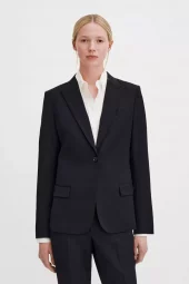 Sasha Cool Wool Blazer: Black