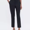 Emma Cropped Cool Wool Trouser: Black