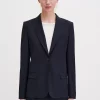 Sasha Cool Wool Blazer: Dark Navy